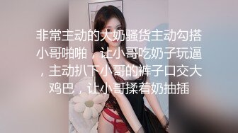 非常主动的大奶骚货主动勾搭小哥啪啪，让小哥吃奶子玩逼，主动扒下小哥的裤子口交大鸡巴，让小哥揉着奶抽插