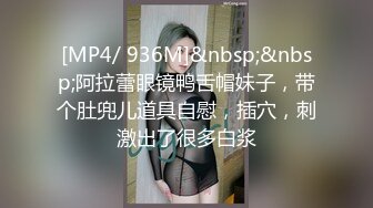 [MP4/ 936M]&nbsp;&nbsp;阿拉蕾眼镜鸭舌帽妹子，带个肚兜儿道具自慰，插穴，刺激出了很多白浆