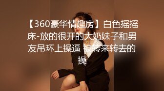 【360豪华情趣房】白色摇摇床-放的很开的大奶妹子和男友吊环上操逼 被转来转去的操